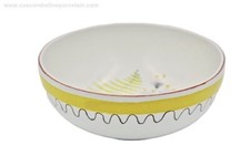 RARE 1950 Stig Lindberg Gustavsberg Faience Bowl Hand Painted Osvalda Delladonne