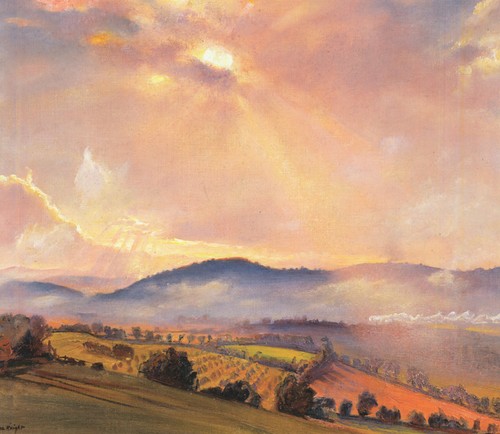 Autumn sunset herefordshire - autumn, sunset,