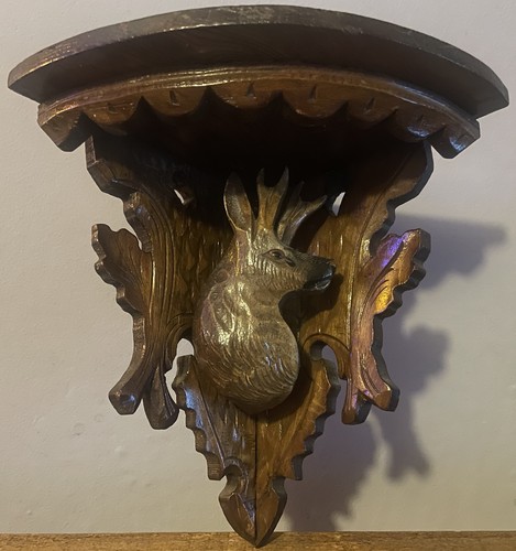 Black forest small carved wall - black,