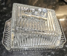 Vintage Art Deco Clear Glass