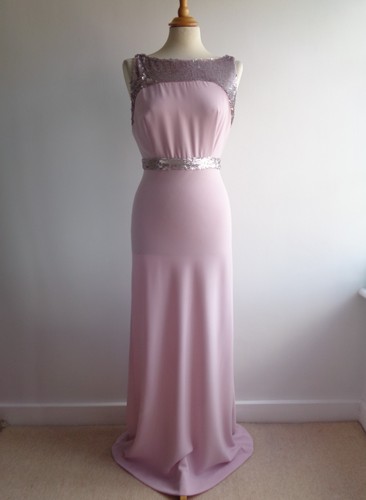 Very pink silver sequined - v,