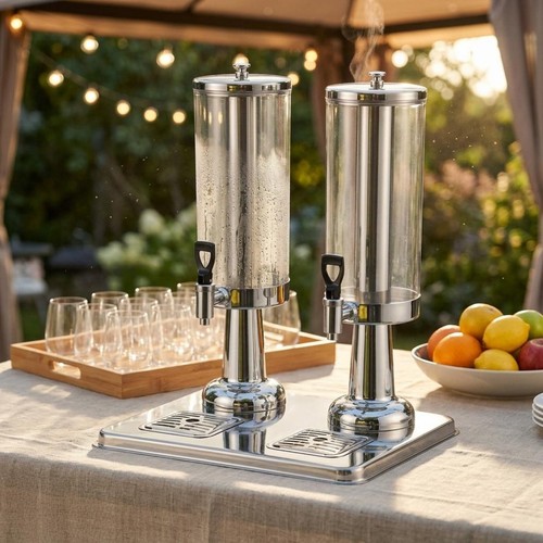 Twin head juice dispenser - juice,
