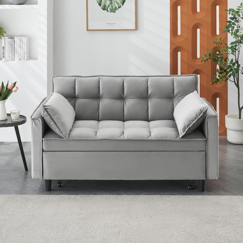 Modern velvet loveseat - velvet, futon