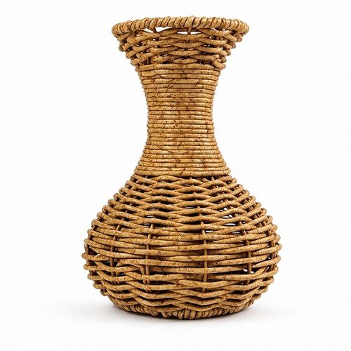 Wicker vase rustic woven - wicker,