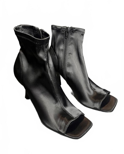 Next black peep toe ankle - next,
