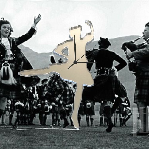 Highland dancer shaped clocks - highland,