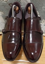 *NEW* Samuel Windsor Double Monk Strap Buckle Oxblood Burgundy Shoes Size 8