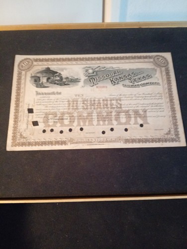 Railway share certificate - us,