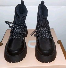 Black Lace Up Chunky Soled