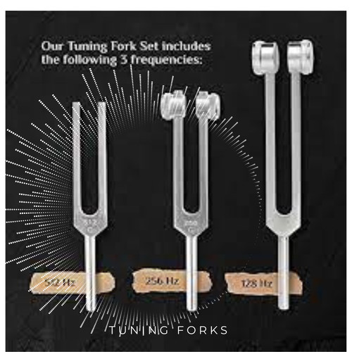 Tuning fork set 128hz - fork, 256hz