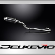 Yamaha XT500 TT500 1977-1981 Delkevic Full Exhaust 225mm Oval Carbon Silencer