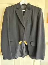 Pytchley Black cut away jacket 38" with false waistcoat