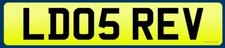 PRIVATE NUMBER PLATE LD05 REV CHERISHED PERSONAL REGISTRATION REVS POWER REV