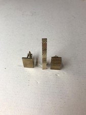 vintage cufflinks and tie clip