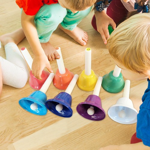 Hand bells set colorful - 8x,