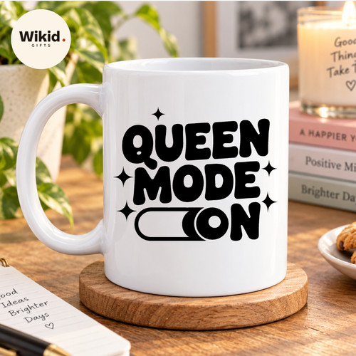 Funny mug gift queen - gift, mode