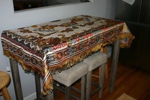 Vintage embroidered tapestry - vintage,