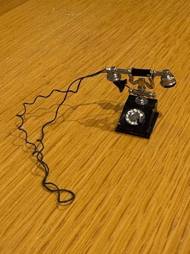 Doll house telephone - house,