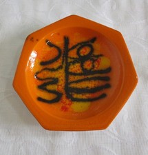 Poole pottery orange delphis - pottery, 7