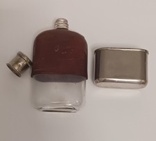 Antique Hip Flask Glass with