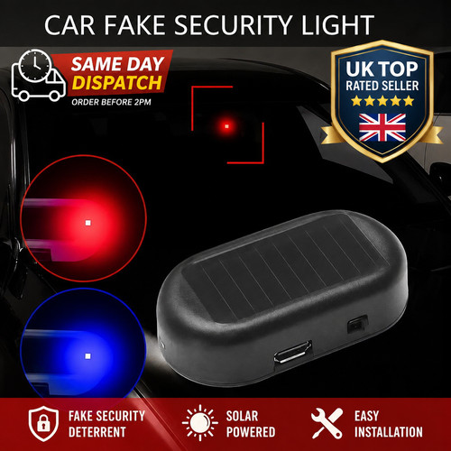 Solar power car led fake - car,