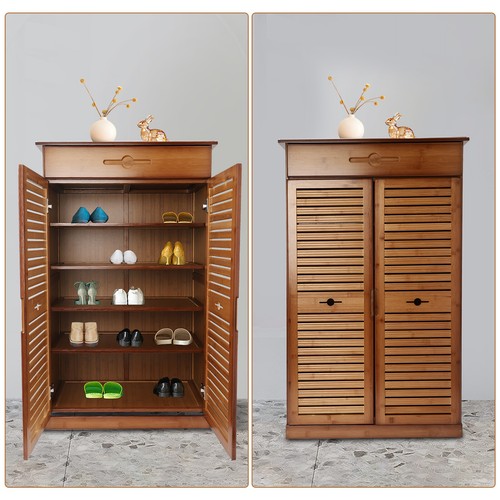 Tier bamboo shoe rack - shoe,