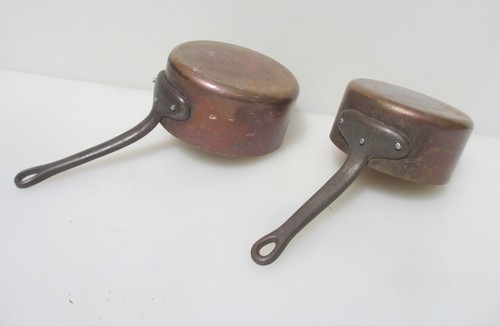 Antique copper pan set kitchen - antique,