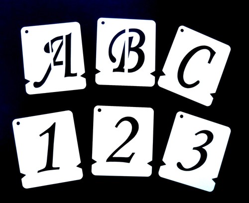 Alphabet stencils set letter - stencils,