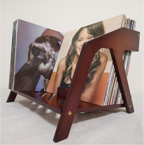 Bamboo vinyl record holder - bamboo,