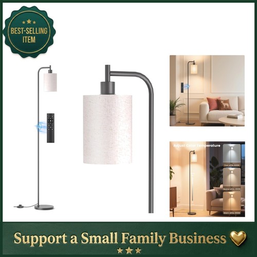 Stylish linen floor lamp - lamp, with