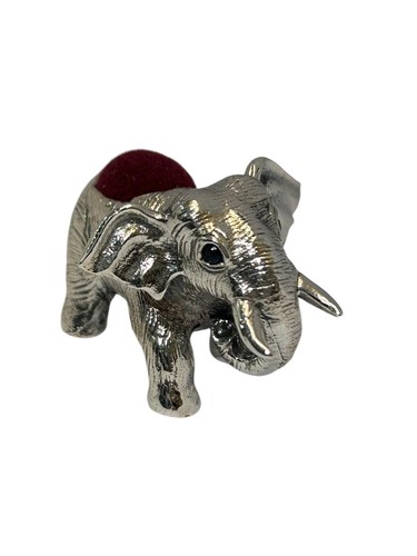 Solid silver standing elephant - solid,