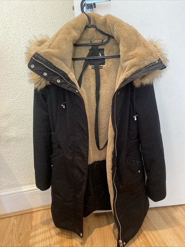 Zara women black parka - women's, coat