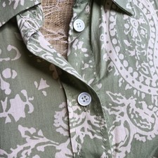 Zara Green White Print Mini