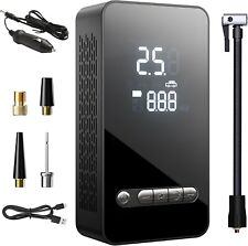 Tyre Inflator Portable Air Compressor 150PSI, DC 12V Dual Power Supply Faster In