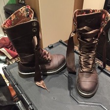 Dr Martens 1914 Triumph brown floral leather boots UK 3 EU 36