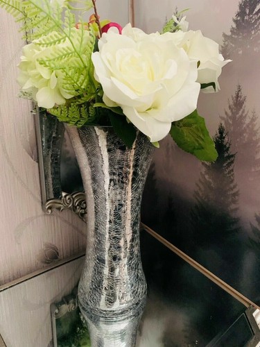 Large stunning silver cracked - stunning,