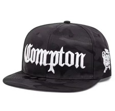 Black Camouflage Embroidered Compton Baseball Cap Hip-Hop Snapback Hat         7