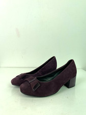 Hotter Violet Suede Bow Court