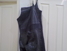 sportex leather dungarees