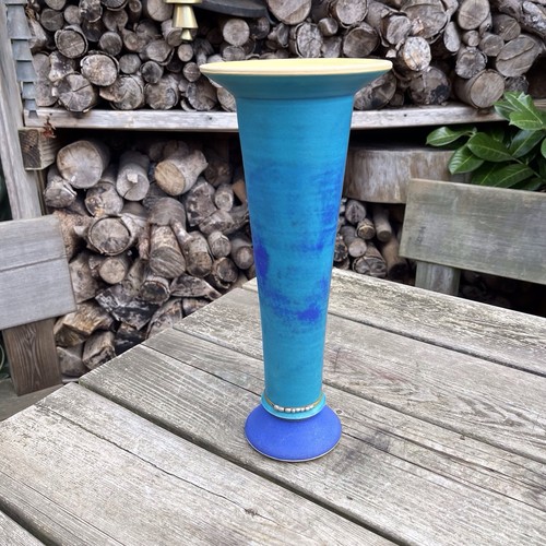 Large contemporary blue glazed - contemporary,