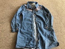 GIRLS NEXT DENIM LOOK SHIRT DRESS AGE 4-5 YEARS 