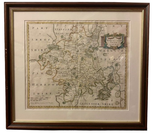 Antique map worcestershire - antique, by