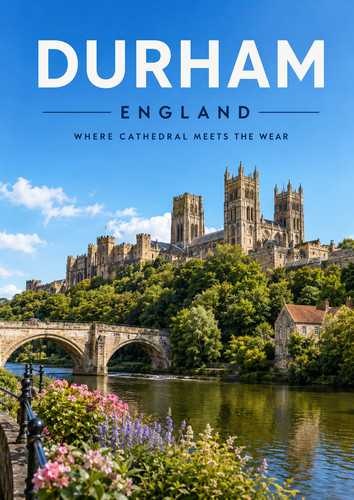 Durham england travel poster - durham,,
