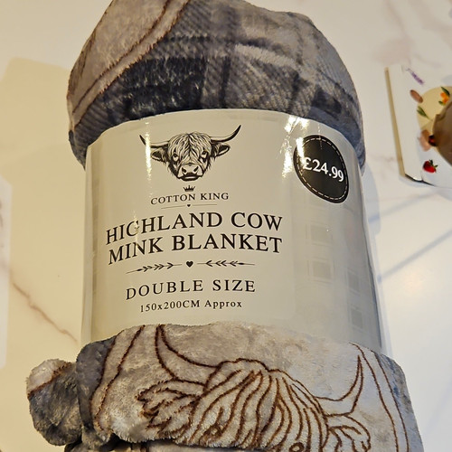 Cotton king highland cow mink - king,