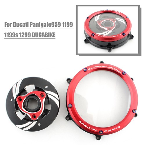 Red clear clutch cover guard - clear,