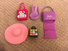 BARBIE DOLL SUN HAT AND BAGS