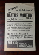 THE BEATLES MONTHLY BOOK PROMO