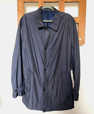 Leo Classic Mackintosh Windbreaker Adjustable Rain Coat Jacket Two-Tone Grey