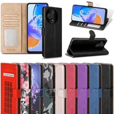 For TCL 60R 5G / 60 5G Case, Leather Wallet Flip RFID Blocking Stand Phone Cover