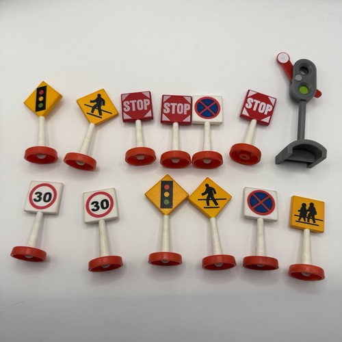 Wooden train track road signs - train,